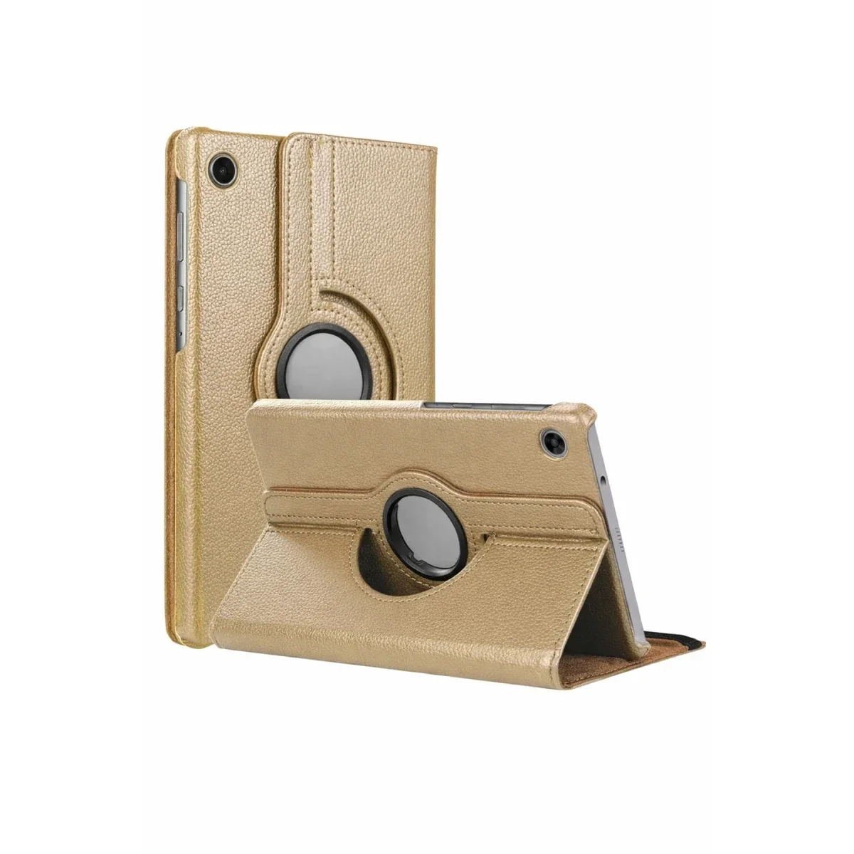 Samsung Galaxy Tab A11 360 Tablet Deri Kılıf - Gold