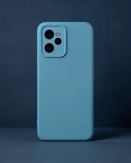 Realme C35 Kılıf Nano İçi Kadife Silikon - Mavi