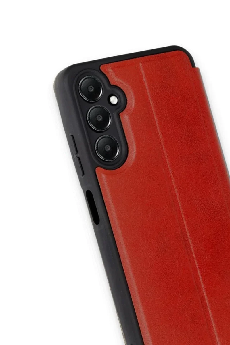Samsung Galaxy A16 5G Kılıf Flip Cover - Kırmızı görsel 3