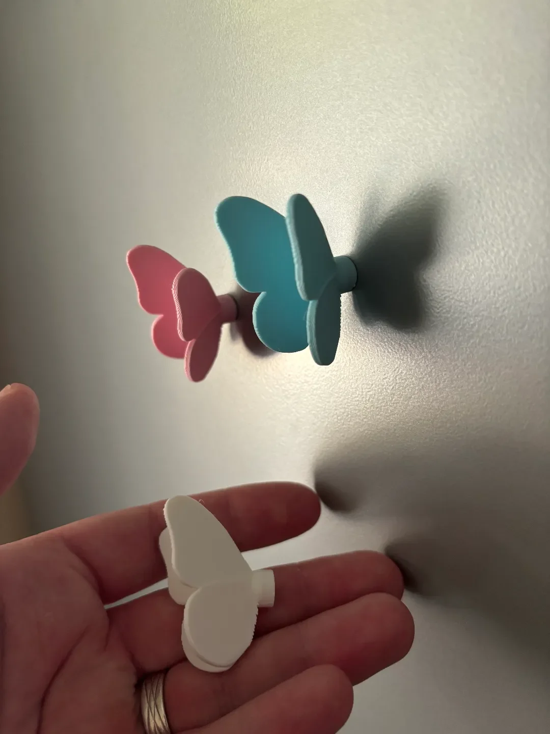 3D Baskı 3lü Kelebek Magnet Seti - Dekoratif Buzdolabı ve Metal Pano Süsü görsel 3