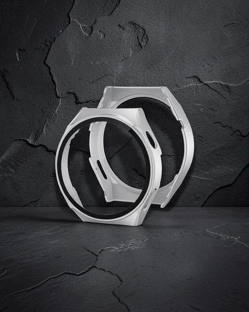 Huawei Watch Gt3 Pro 46mm Dota Camlı Kasa Ekran Koruyucu - Gümüş