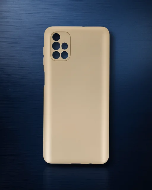 Samsung Galaxy M51 Kılıf First Silikon - Gold
