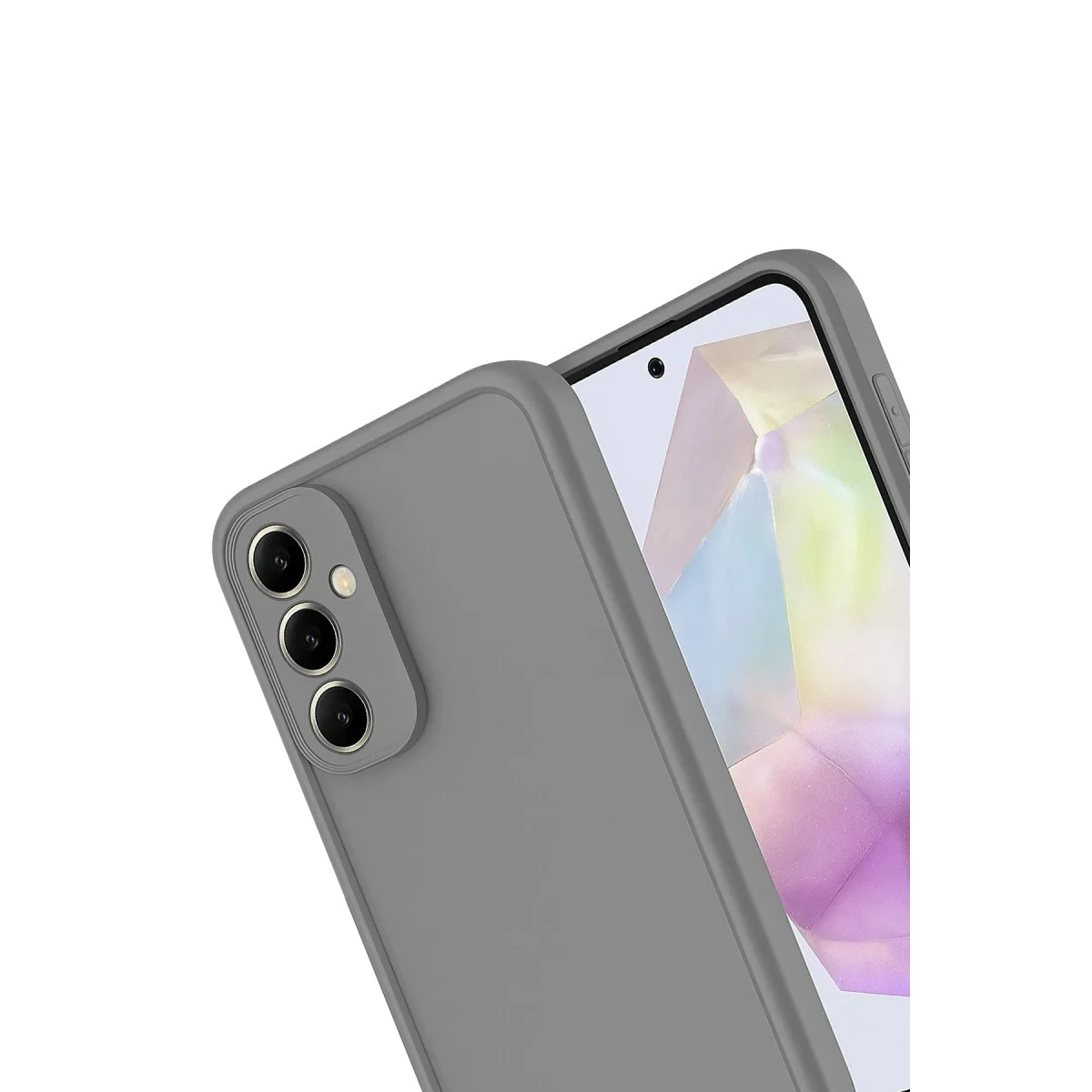 Samsung Galaxy A17 5g Viera Silikon - Gri görsel 3