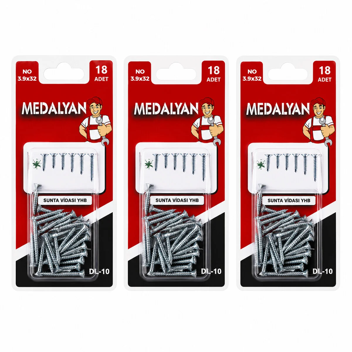 264 Adet 3.9X32 Matkap Uçlu Vida Yhb 12X22PCS