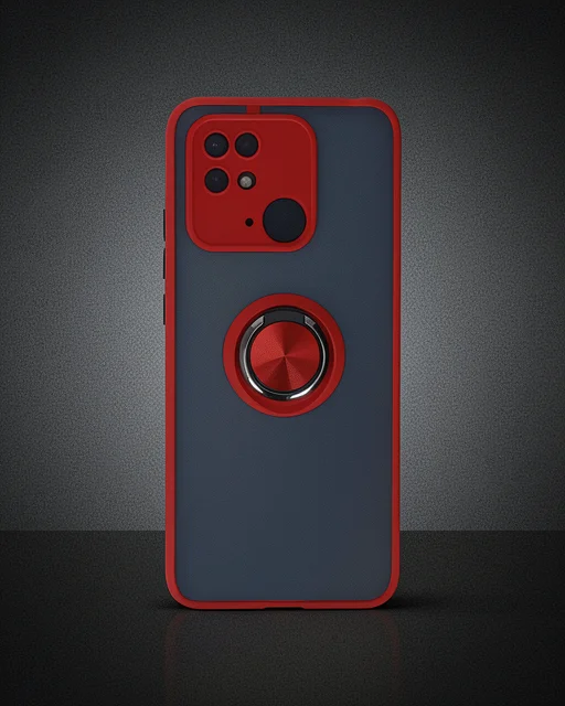 Xiaomi Poco C40 Kılıf Montreal Yüzüklü Silikon Kapak - Kırmızı