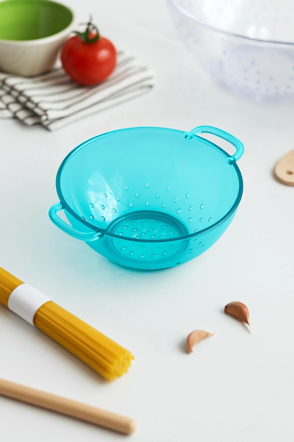 Akrilik Aquamarin ni Pirinç Süzgeçi & Bakliyat Süzgeçi (3 SU BARDAĞI ÖLÇÜLÜ) görsel 2