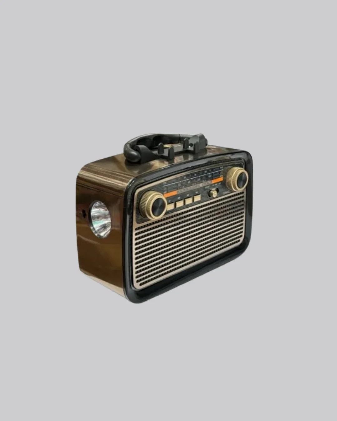 LED’li Nostaljik Bluetooth Hoparlör – Vintage Tasarım, Ahşap Doku görsel 2