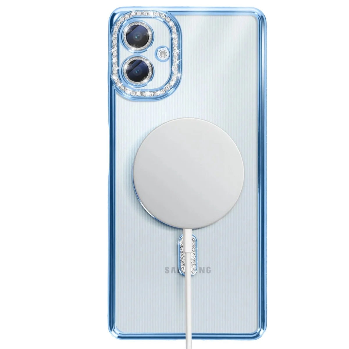Samsung Galaxy A06 Joke Simli Magneticsafe Kılıf - Mavi görsel 5