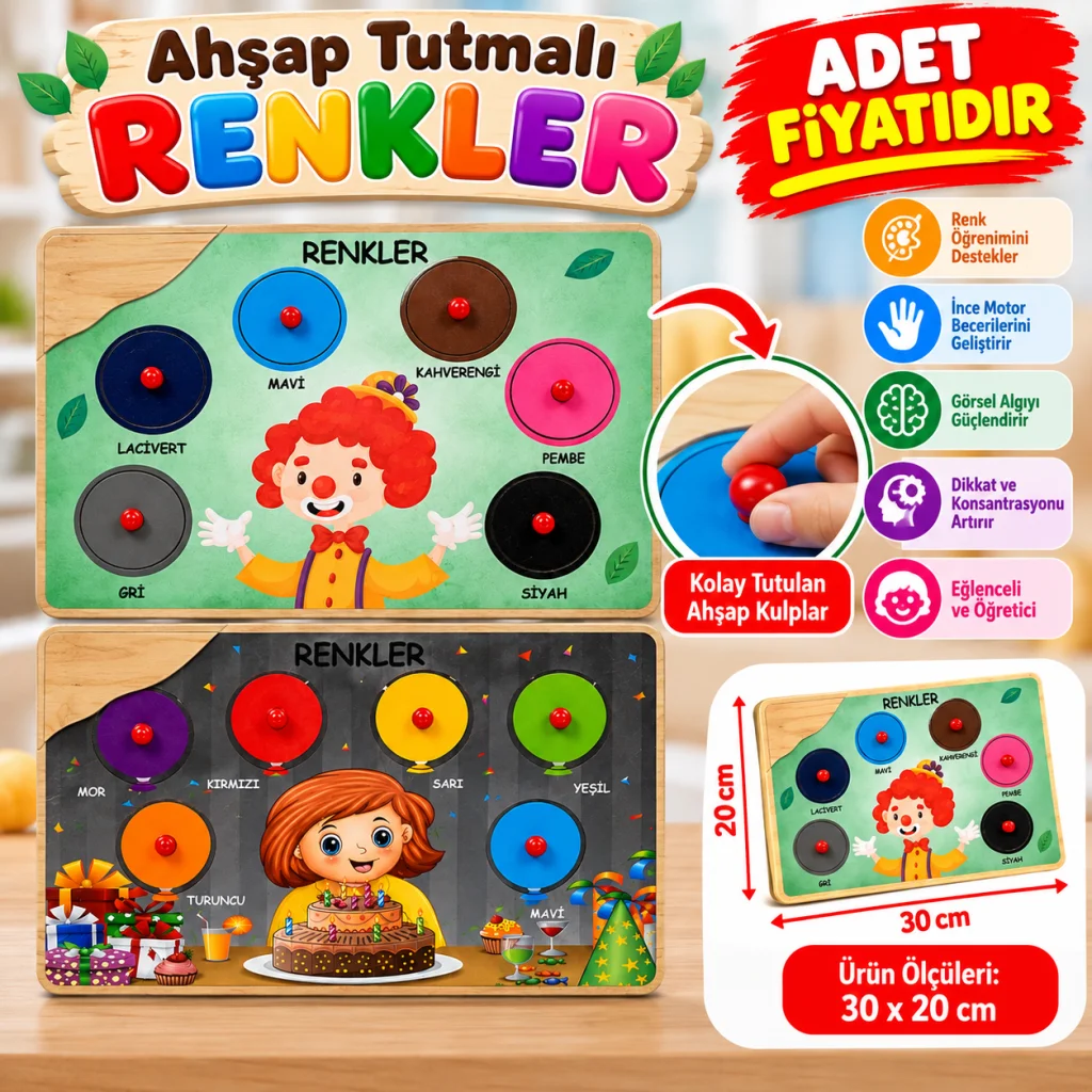 153/154 Ahşap Tutmalı Renkler adet fiyatıdır