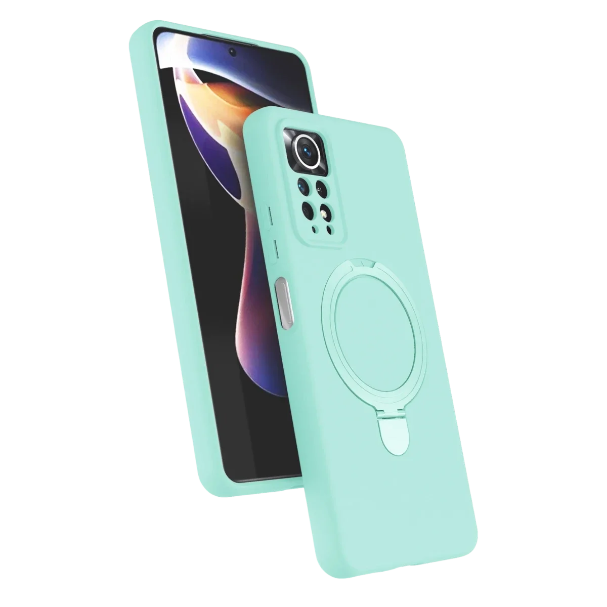 Xiaomi Redmi Note 12 Pro 4G Regal Magsafe Standlı Kapak - Su Yeşili görsel 2
