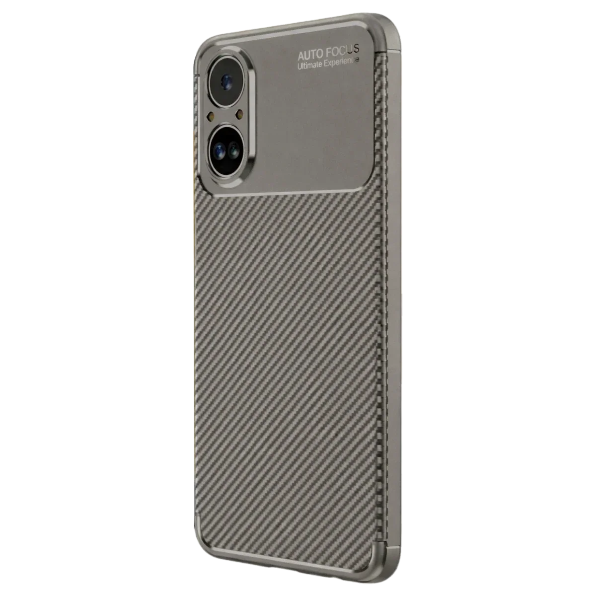 Realme 12 Lite Kılıf Auto Focus Karbon Kapak - Gri görsel 3