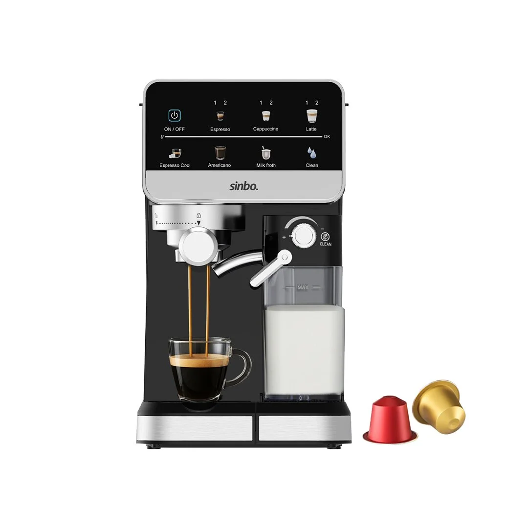 Siyah Espresso Kahve Makinesi 7 Farklı Kahve 1.5LT Su Hazne - 500ML Süt Hazne SCM-2996