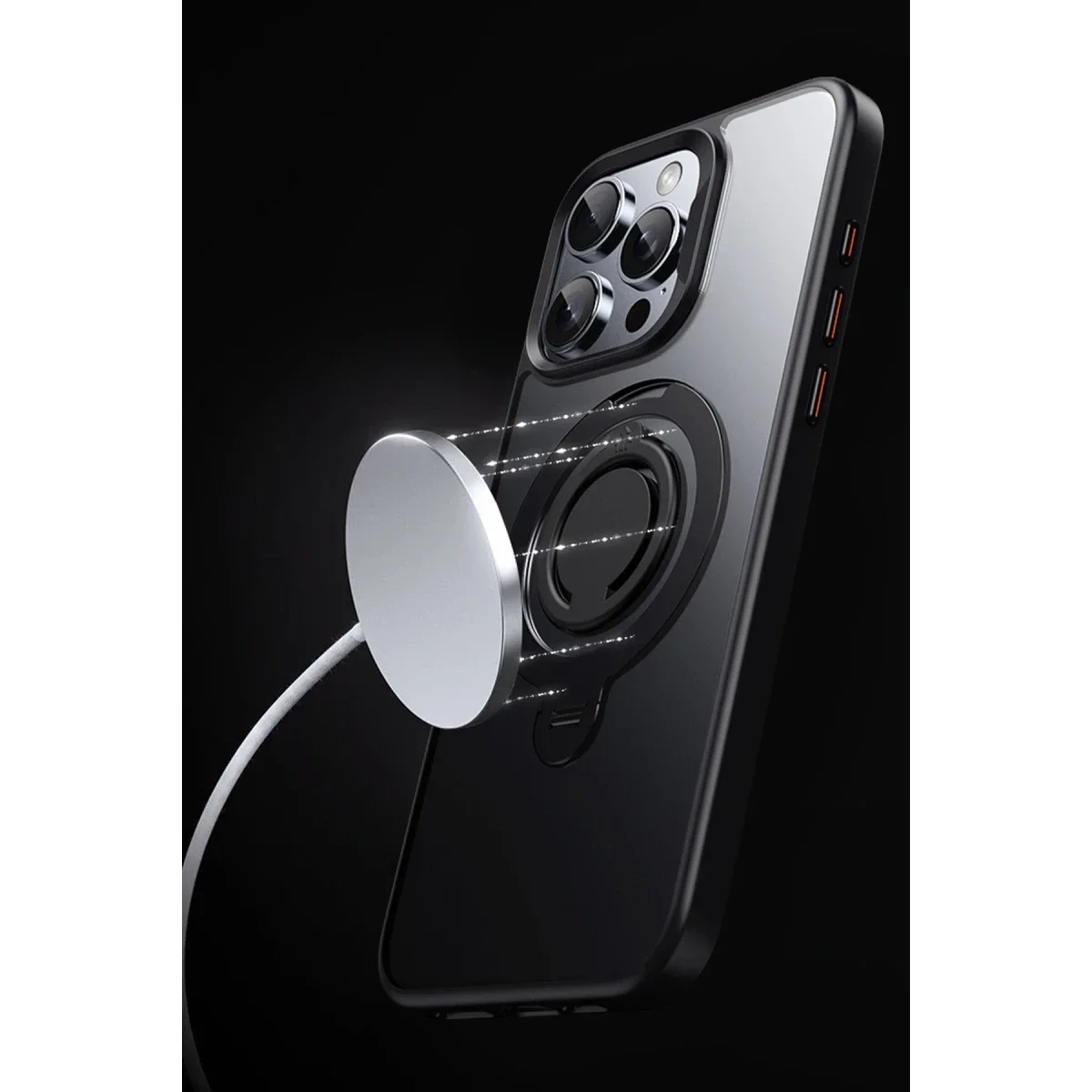 Joko Apple iPhone 16 Plus Avatar 360 Dönen Magsafe Kapak - Siyah görsel 3