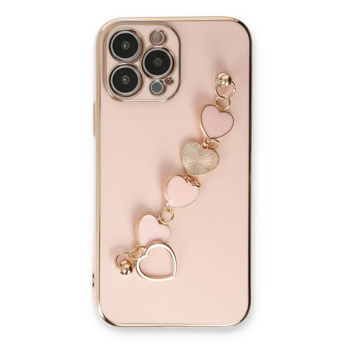 Apple iPhone 13 Pro Kılıf Esila Silikon - Pudra görsel 3