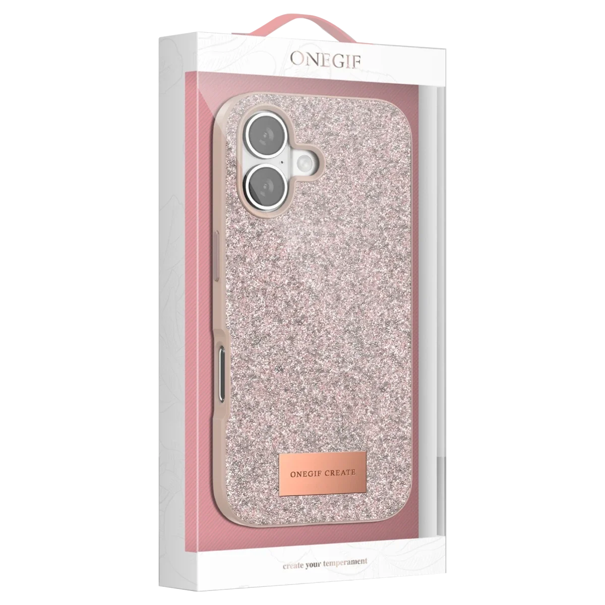 Onegif Apple iPhone 17 Air Bright Simli Kapak - Beyaz görsel 4
