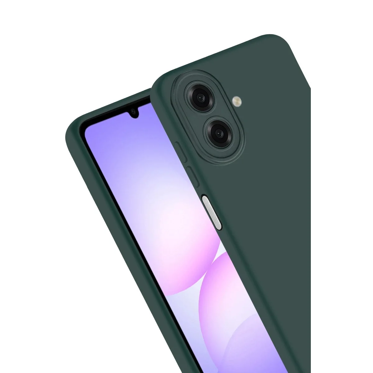 Samsung Galaxy A07 4g First Silikon - Koyu Yeşil görsel 4