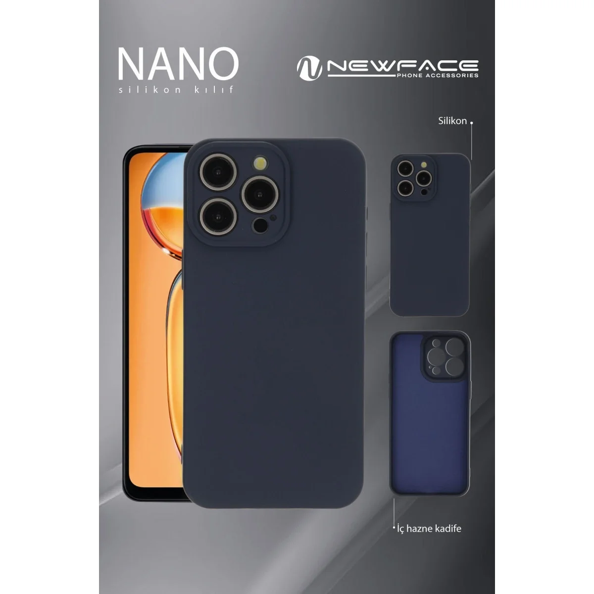 Xiaomi Redmi 13c Kılıf Nano İçi Kadife Silikon - Siyah görsel 3