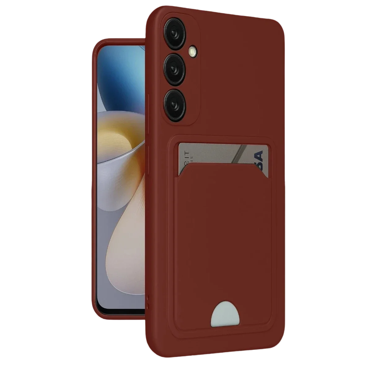 Samsung Galaxy A16 5G Kılıf Kelvin Kartvizitli Silikon - Bordo