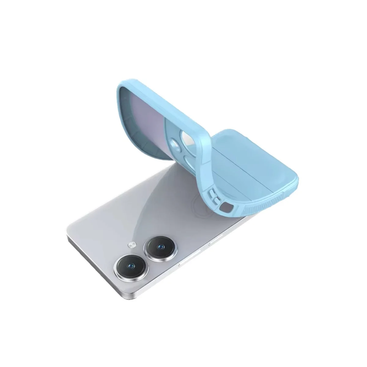 Vivo Y27 Kılıf Optimum Silikon - Sky Blue görsel 4