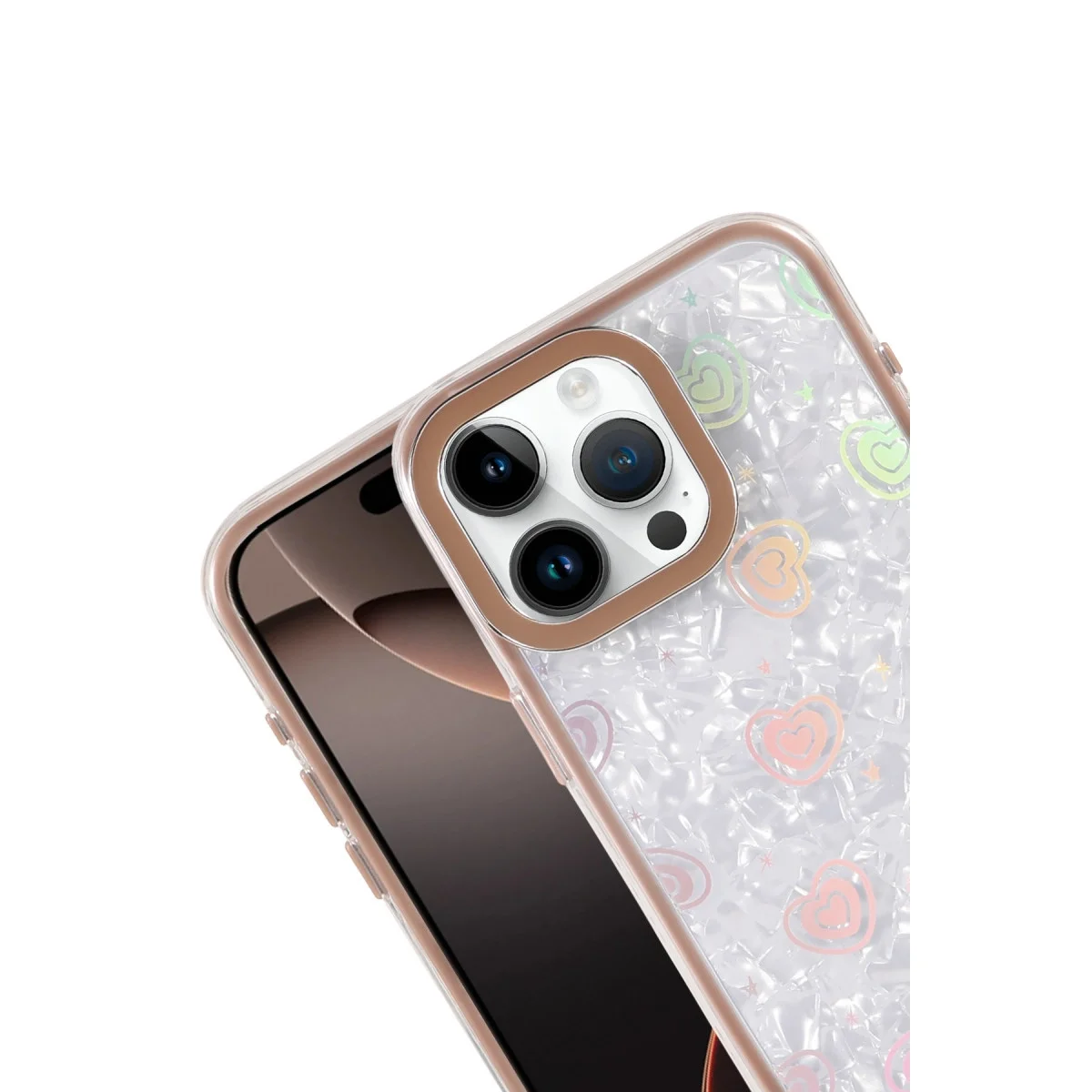 Apple İphone 15 Pro Max Lumi Desenli Kapak - Çöl Titanyum görsel 2
