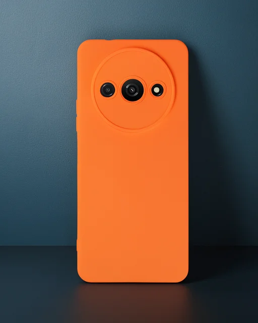 Xiaomi Redmi A3 4g Kılıf Nano İçi Kadife Silikon - Turuncu
