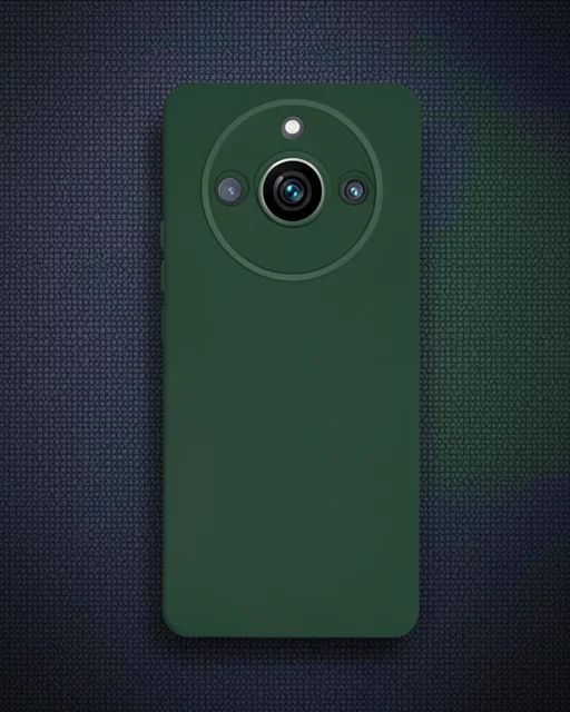 Realme 11 Pro Kılıf Nano İçi Kadife Silikon - Koyu Yeşil
