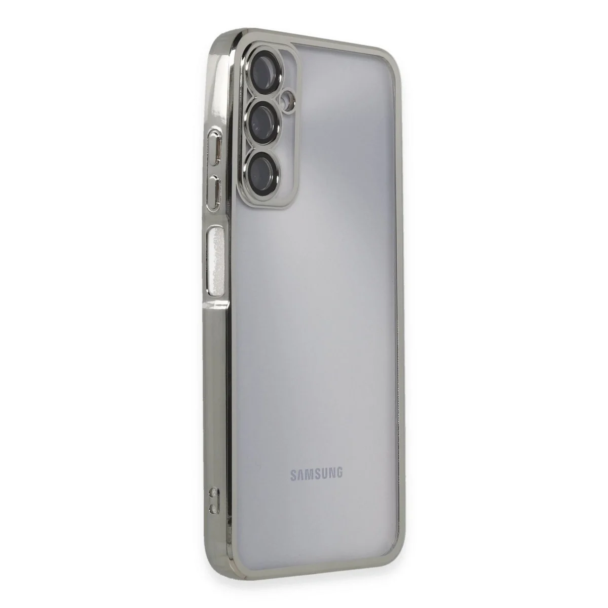 Samsung Galaxy A05s Kılıf Razer Lensli Silikon - Gümüş görsel 2