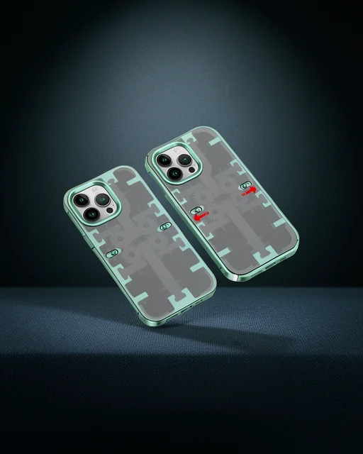 Apple İphone 13 Pro Max Kılıf Mekanik Bumper Kapak - Yeşil
