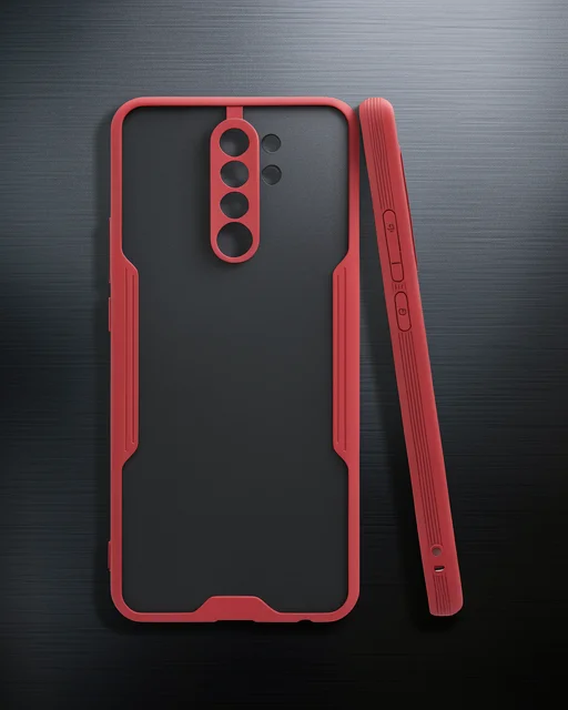 Xiaomi Redmi 9 Kılıf Platin Silikon - Kırmızı
