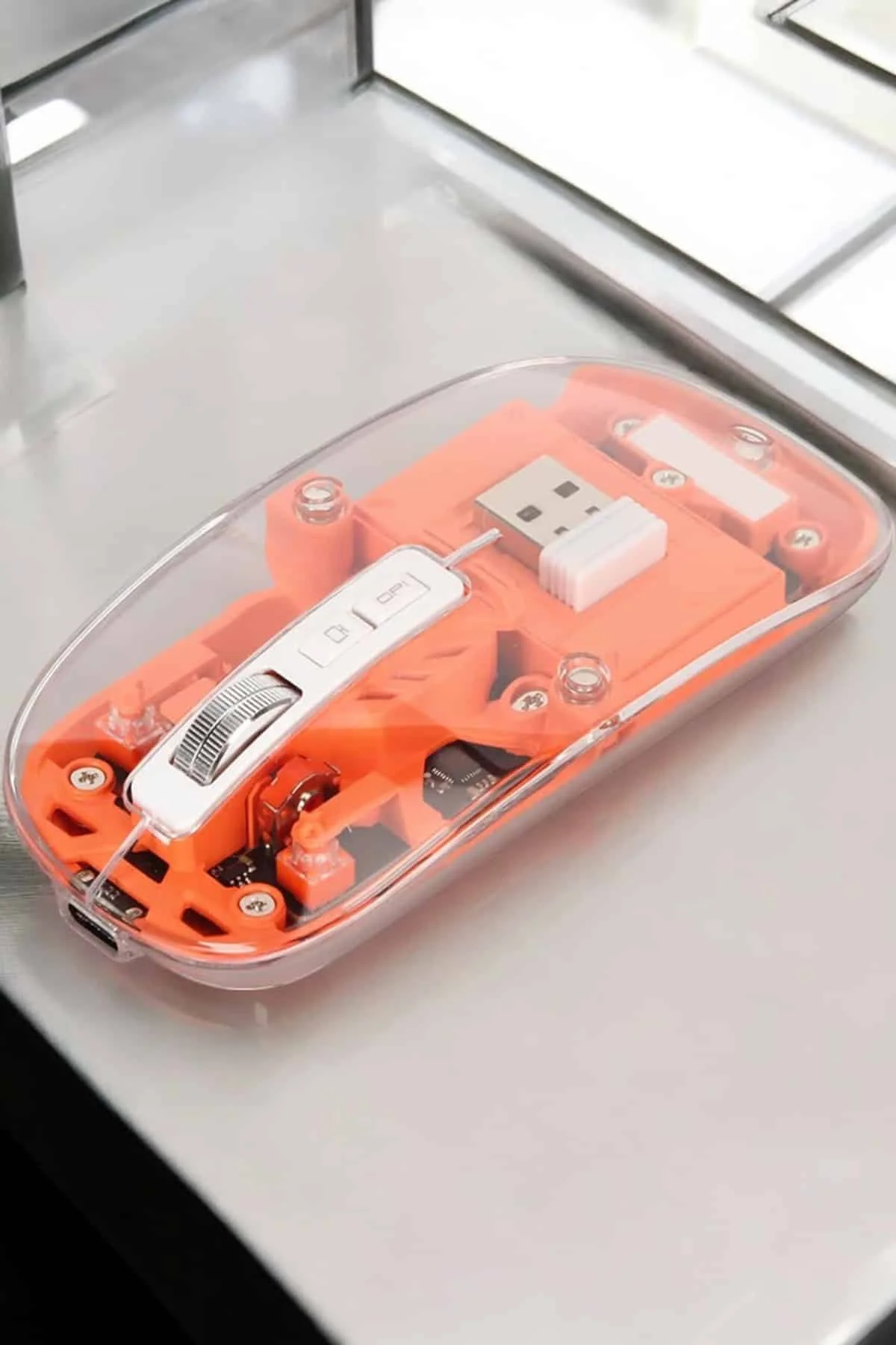 Kablosuz Mouse Fare 5.0 Bluetooth Bağlantılı USB Girişli görsel 3