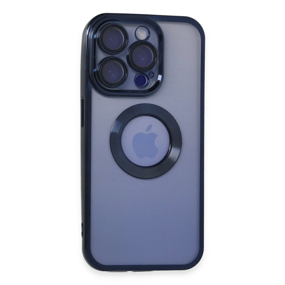 Apple İphone 15 Pro Max Kılıf Slot Silikon - Lacivert