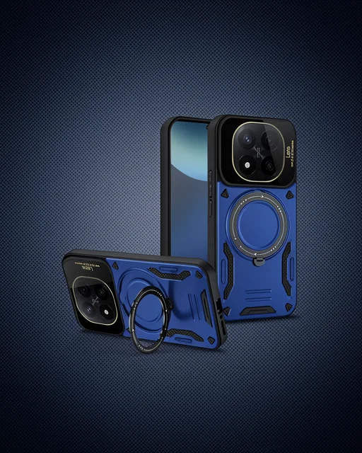 Xiaomi Redmi Note 14 Pro 4g Kılıf Joy Lens Standlı Kapak - Lacivert