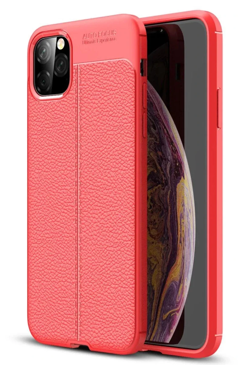 Apple iPhone 11 Pro Max Kılıf Auto Focus Kapak - Kırmızı
