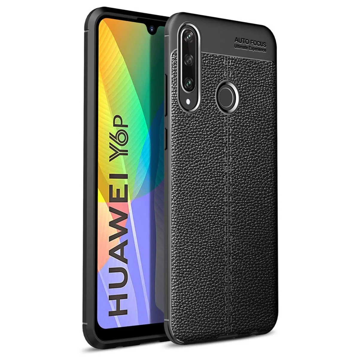 Huawei Y6p Kılıf Auto Focus Kapak - Siyah