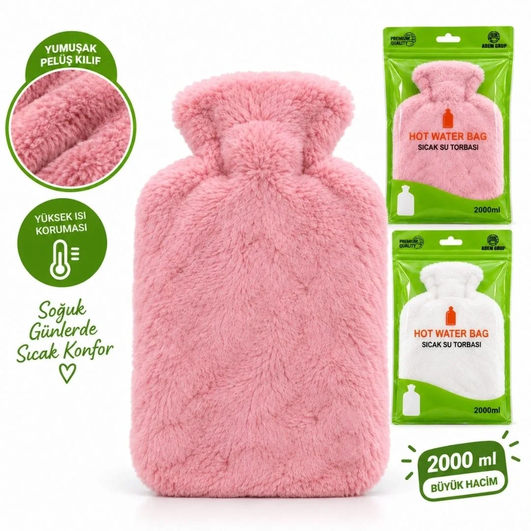 Peluşlu Sıcak Su Torbası 2000 ml görsel 2