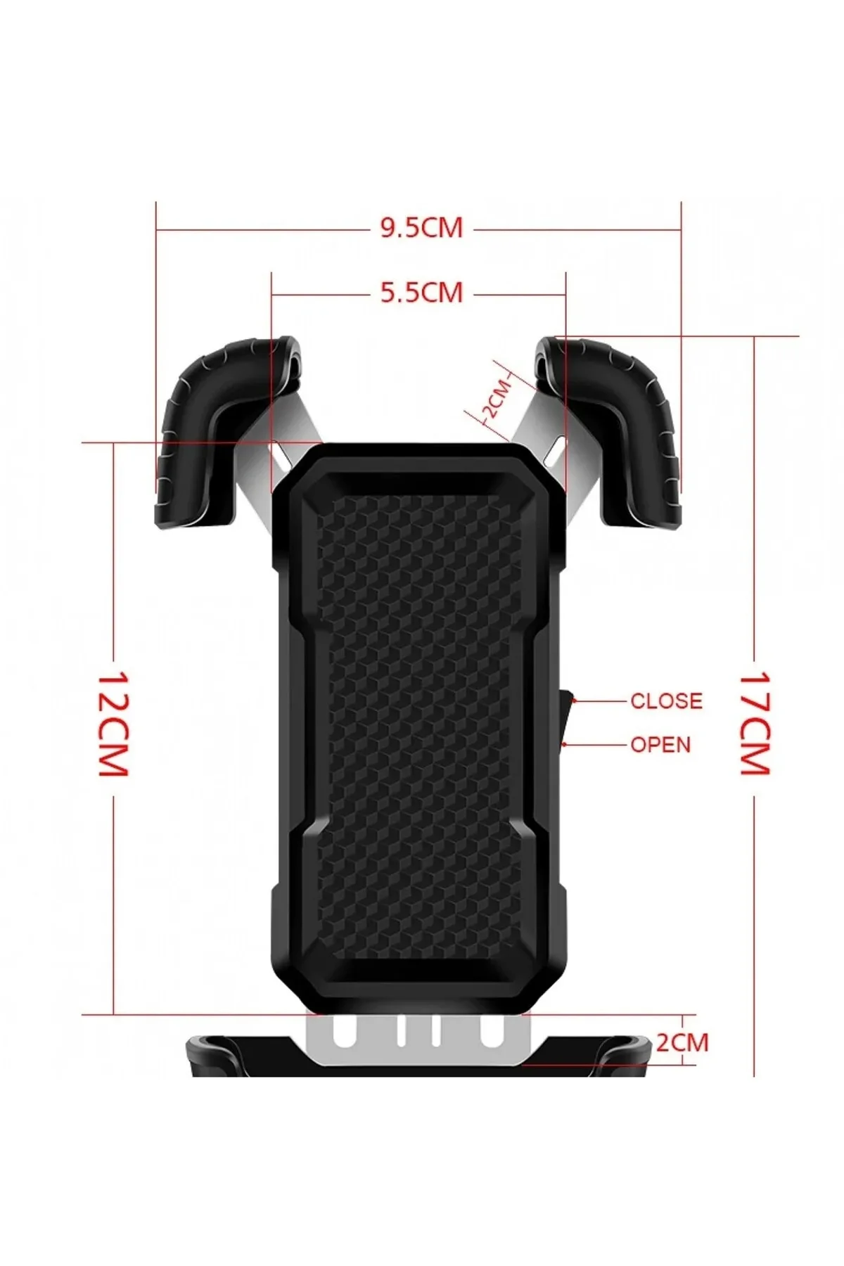 360° Derece Ayarlanabilen Gidon Bağlantılı Bisiklet Motosiklet için ABS 4-7.8″ inç Telefon Tutucu görsel 7