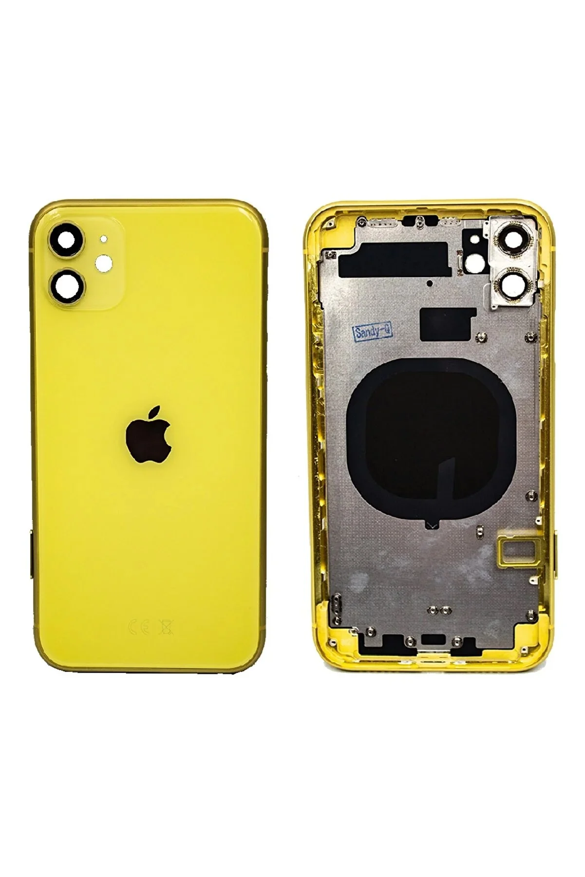 Iphone 11 Boş Kasa + Kapak Sarı görsel 3