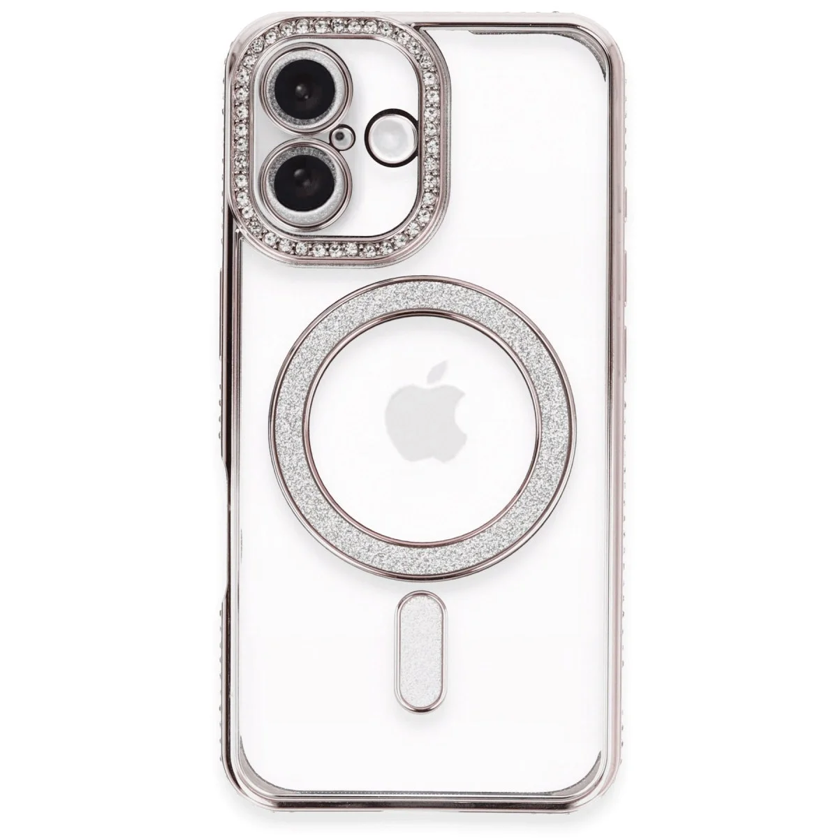 Apple İphone 16 Kılıf Joke Simli Magneticsafe Kılıf - Pembe görsel 2