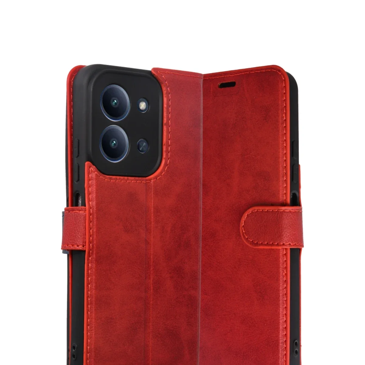 Xiaomi Redmi 15C 4G Trend S Plus Kapaklı Kılıf - Kırmızı görsel 2