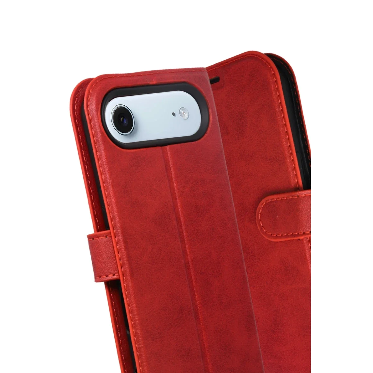 Apple iPhone 17 Air Trend S Plus Kapaklı Kılıf - Kırmızı görsel 3