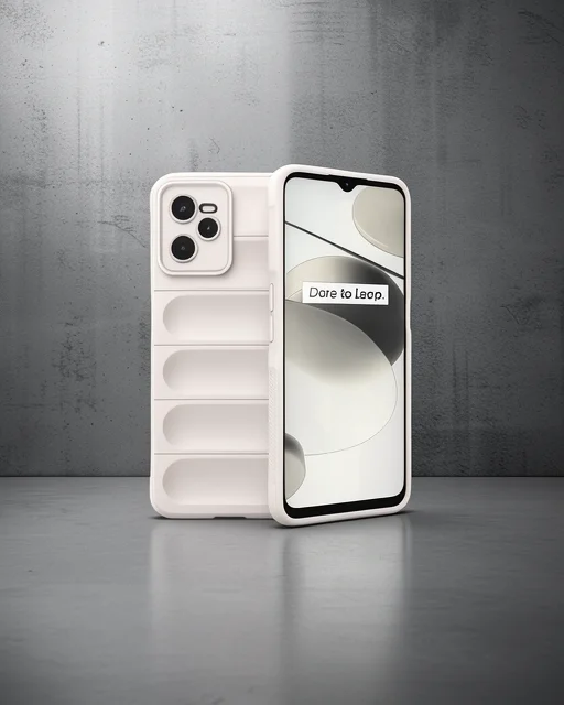 Realme C35 Kılıf Optimum Silikon - Krem