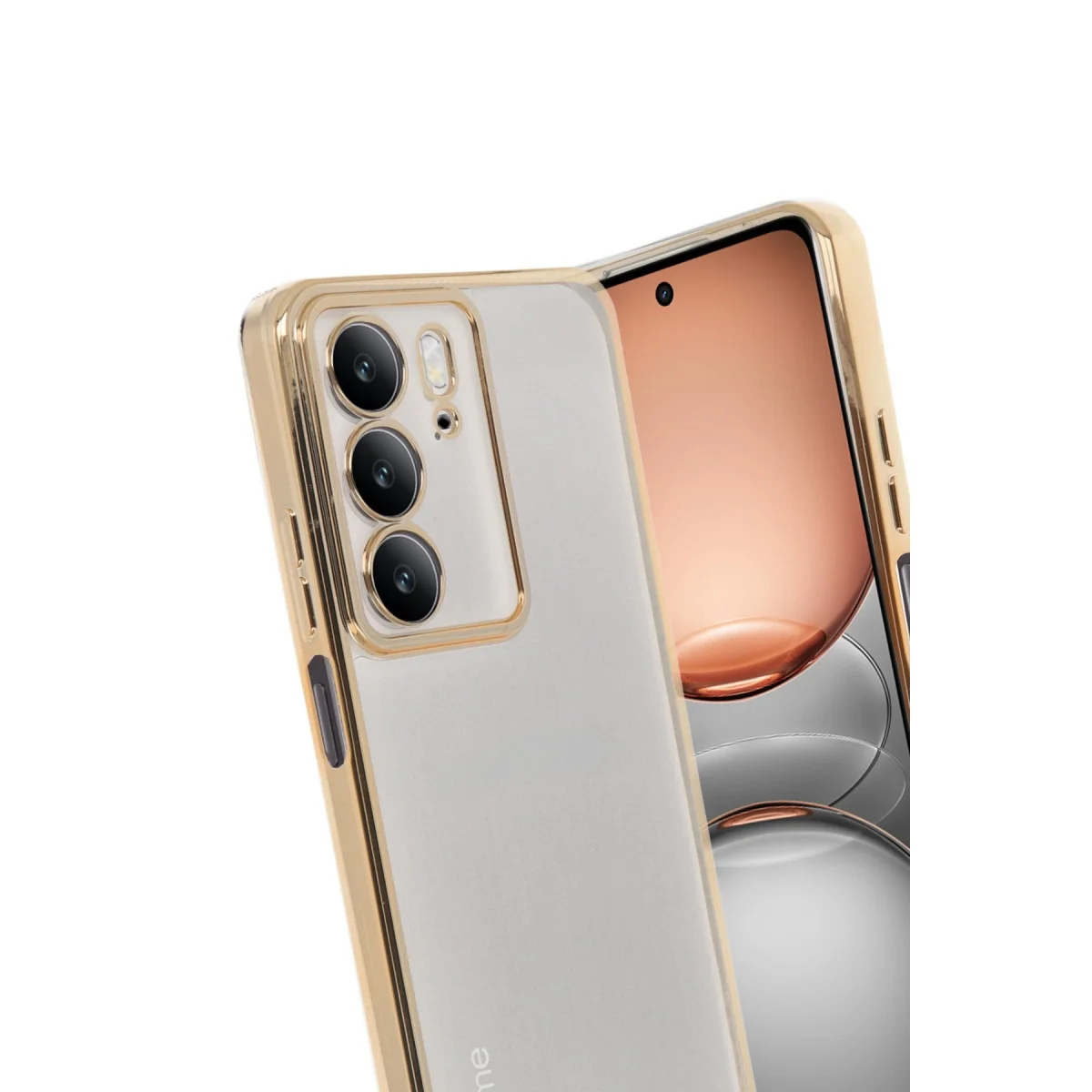 Realme C75 4g Kılıf Razer Lensli Silikon - Gold görsel 3