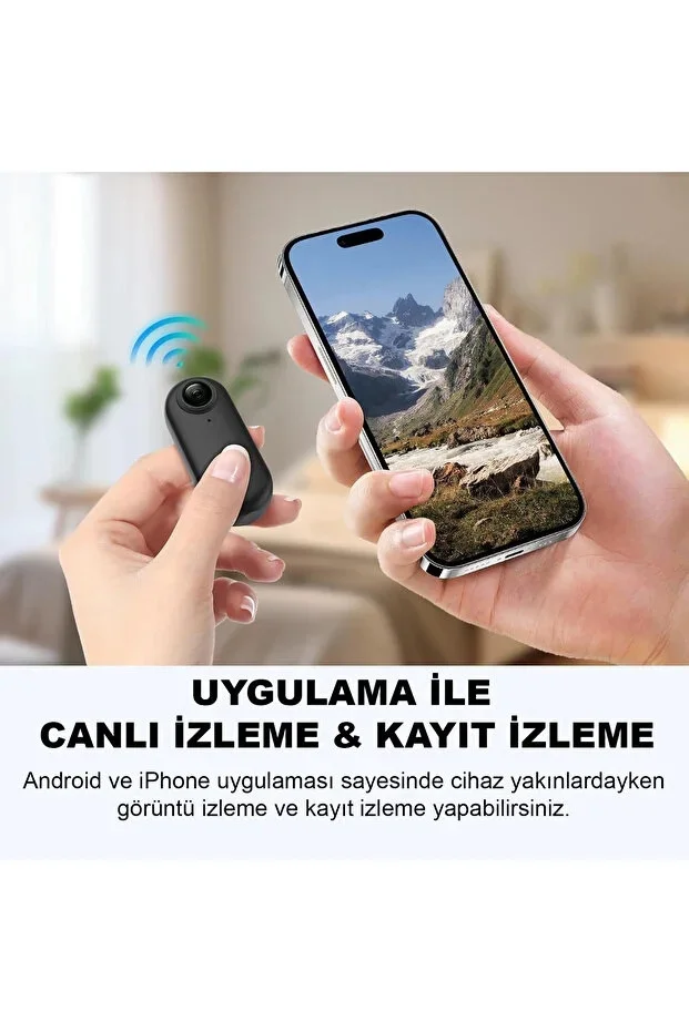 ni WIFI Aksiyon Kamerası 1080P Taşınabilir Vücut Kamerası Giyilebilir Video Kaydedici Siyah görsel 5