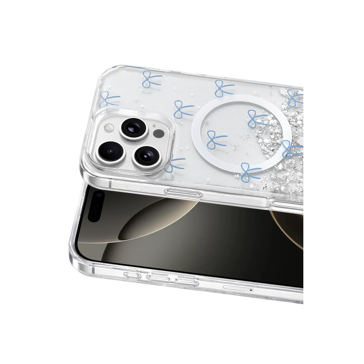 Onegif Apple iPhone 16 Pro Max Misk Simli Magsafe Kapak - Desen 3 görsel 2