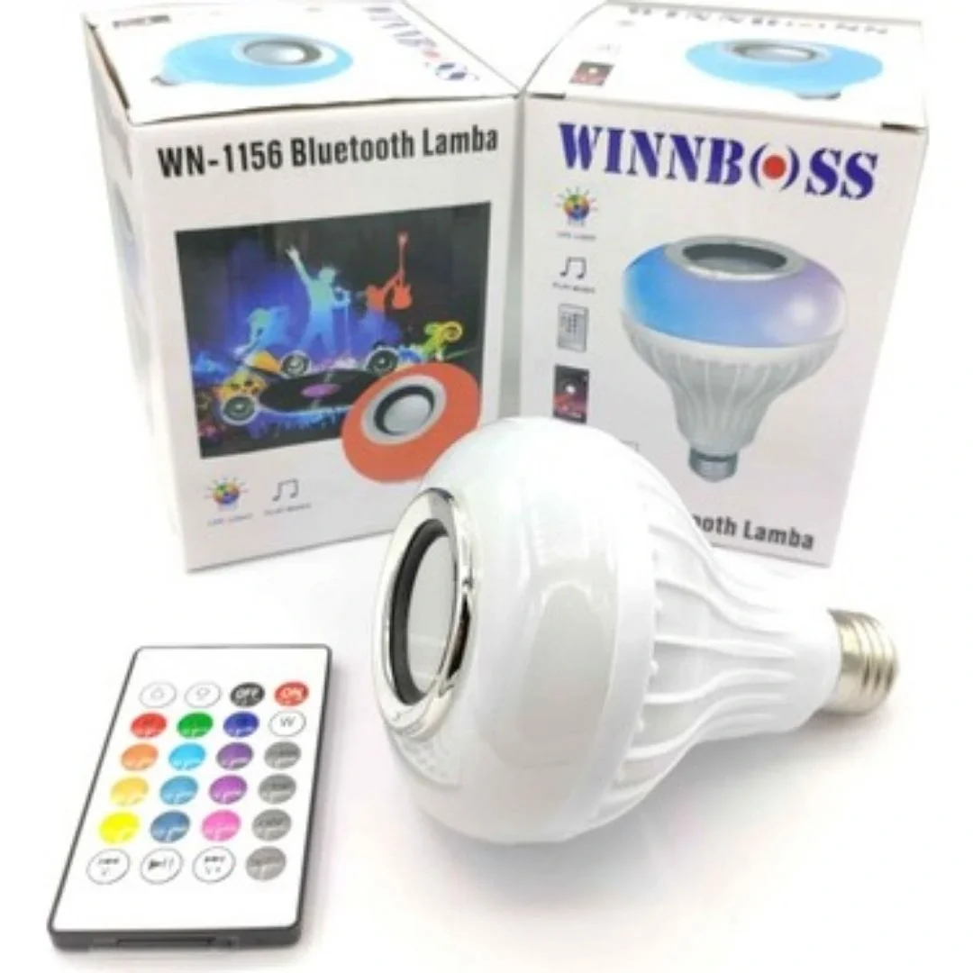 Bluetooth'lu Hoparlörlü LED Ampul görsel 2