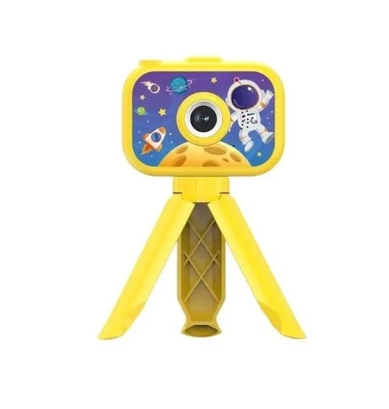 Dijital Fotoğraf Makinesi Çocuk Mini 1080p Hd Kamera Selfie Tripotlu Ön Arka Kamera görsel 3
