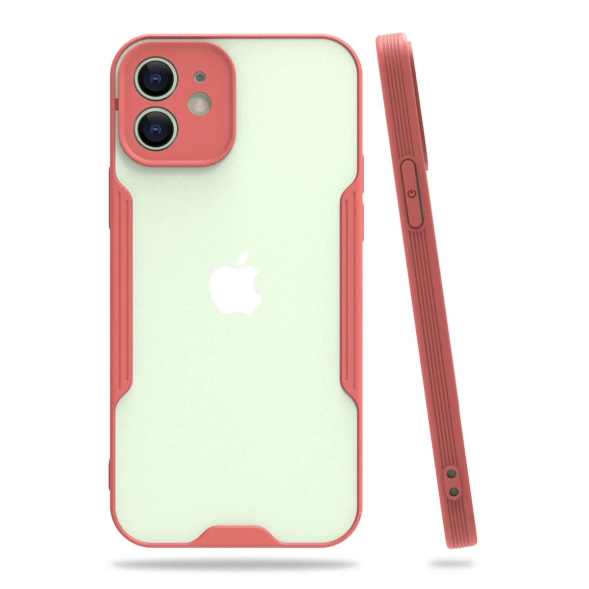 Apple İphone 12 Kılıf Platin Silikon - Pembe