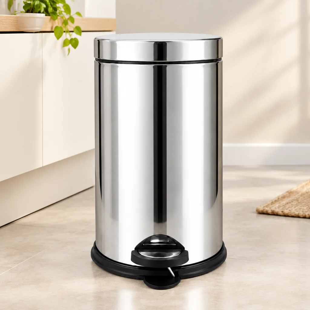 8 L Metal Pedallı Çöp Kovası