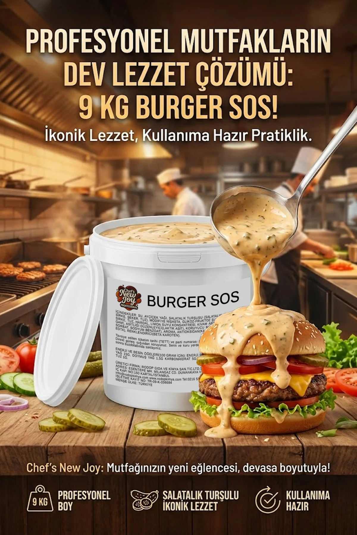Burger Sos 9 kg Sıvı Sos görsel 3