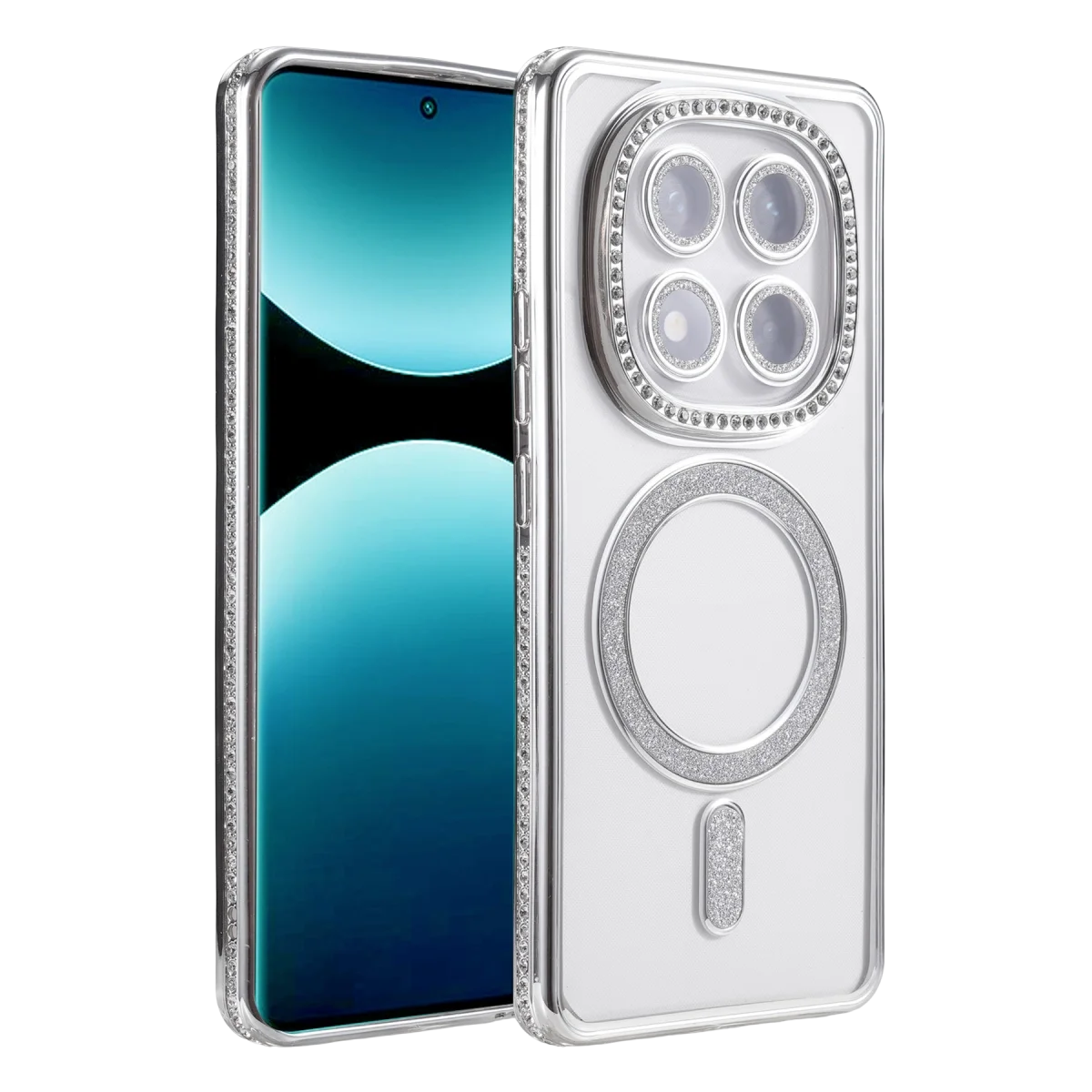 Xiao Red Note 15 Pro 5g Joke Simli Magneticsafe Kılıf - Gümüş